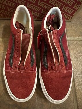 Vans Old Skool Burgundy Red Heavy Textures Sneakers Women’s 8 Men’s 6.5